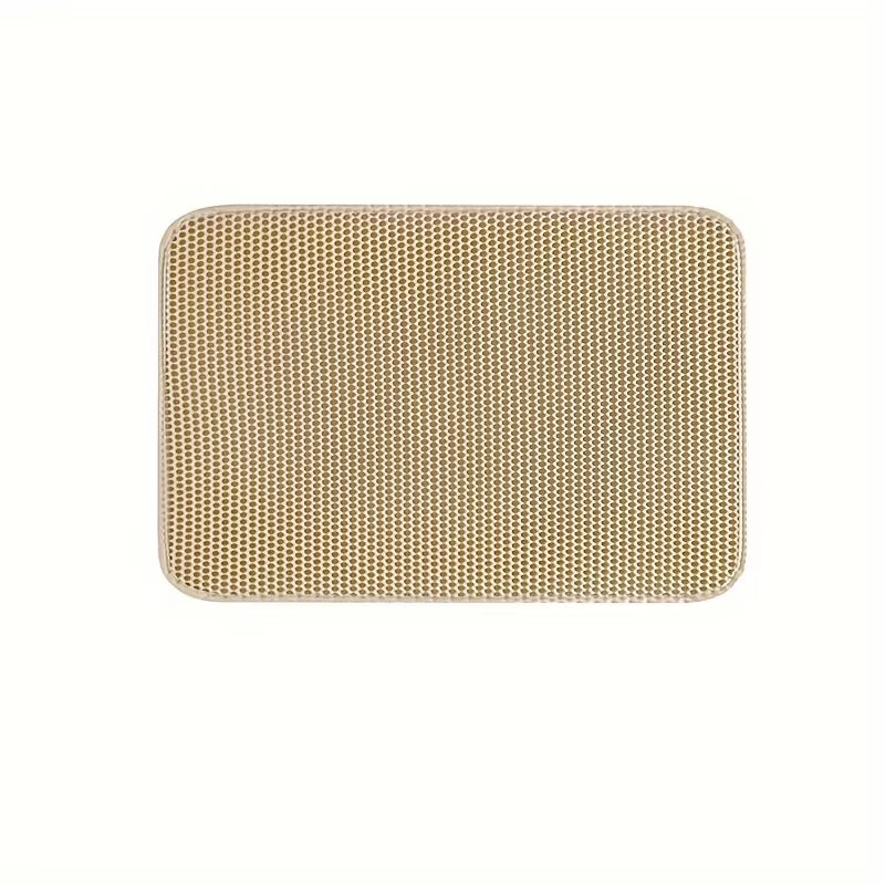 Alfombrilla grande para arena de gato – Diseño avanzado de panal para una limpieza fácil, impermeable y con control de dispersión para un hogar más limpio.

Large cat litter mat with honeycomb design to trap litter, waterproof and easy to clean, ideal for keeping floors clean and free of scattered litter.